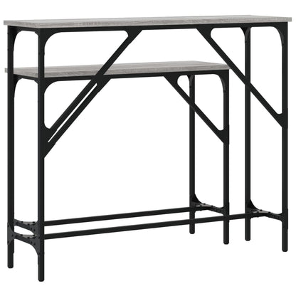 Set of 2 Grey Sonoma Console Tables - Engineered Wood