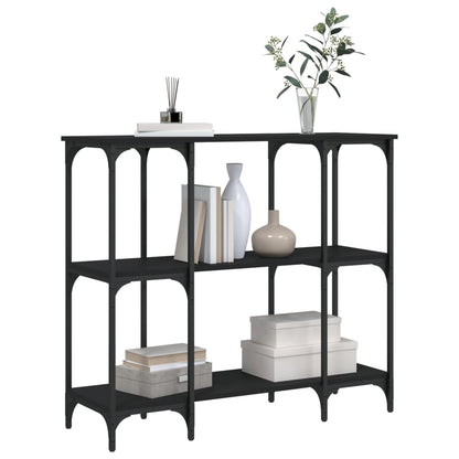 Black Engineered Wood Console Table - 102x35x90 cm