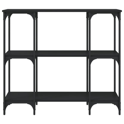 Black Engineered Wood Console Table - 102x35x90 cm