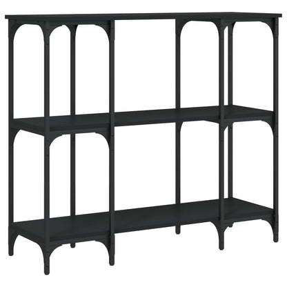 Black Engineered Wood Console Table - 102x35x90 cm