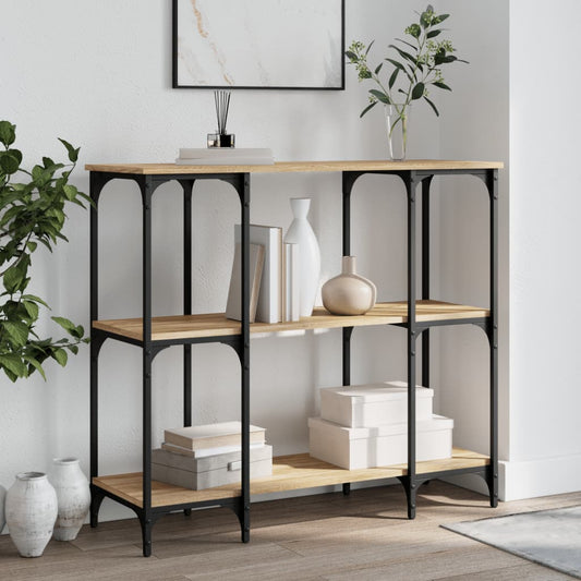 Sonoma Oak Console Table - Engineered Wood, 102x35x90 cm