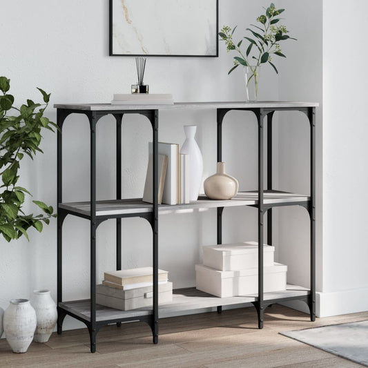 Sonoma Grey Console Table - Engineered Wood, 102x35x90 cm