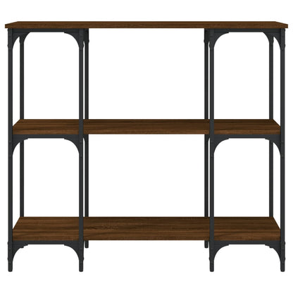 Brown Oak Console Table - Engineered Wood, 102x35x90 cm