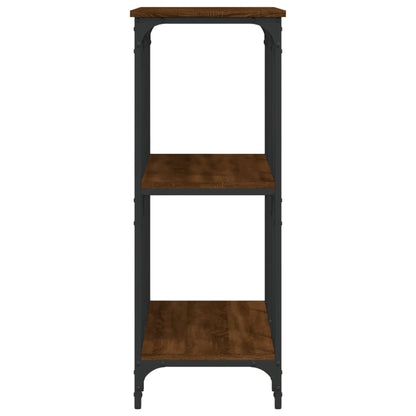 Brown Oak Console Table - Engineered Wood, 102x35x90 cm