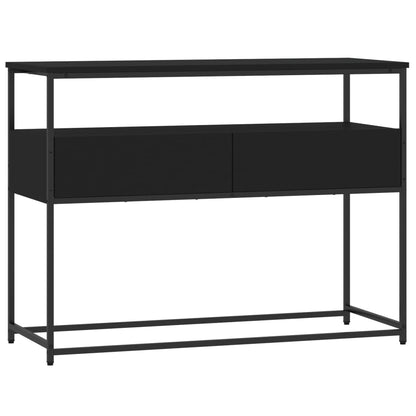 Black Console Table - Engineered Wood 100x40x75 cm