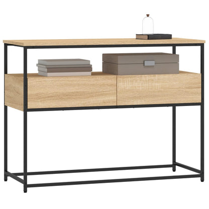 Sonoma Oak Console Table - Engineered Wood 100x40x75 cm