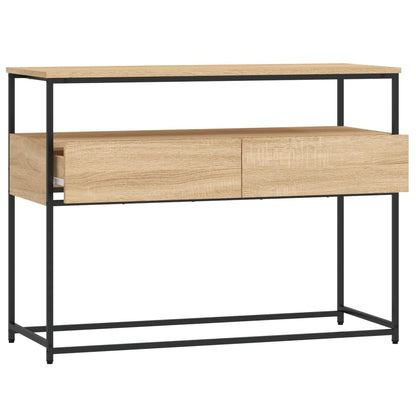 Sonoma Oak Console Table - Engineered Wood 100x40x75 cm