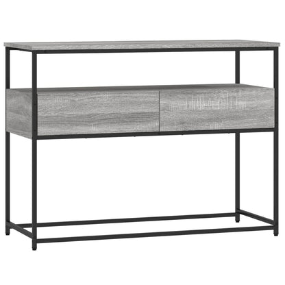Sonoma Grey Console Table - 100x40x75 cm Engineered Wood