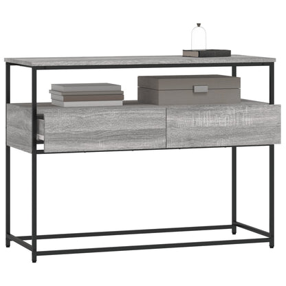 Sonoma Grey Console Table - 100x40x75 cm Engineered Wood