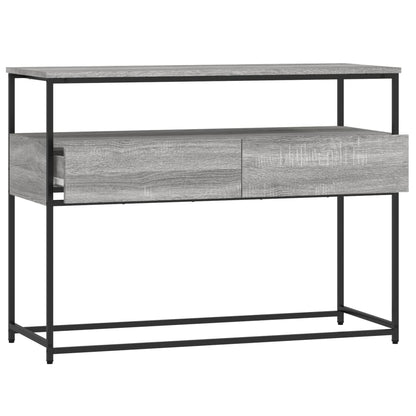 Sonoma Grey Console Table - 100x40x75 cm Engineered Wood