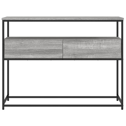 Sonoma Grey Console Table - 100x40x75 cm Engineered Wood