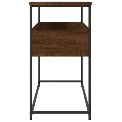 Brown Oak Console Table - 100x40x75 cm Engineered Wood