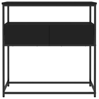 Black Engineered Wood Console Table - 75x40x75 cm