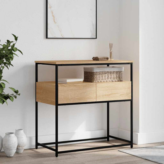 Sonoma Oak Console Table - 75x40x75 cm - Engineered Wood