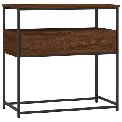 Brown Oak Console Table, 75x40x75 cm, Engineered Wood