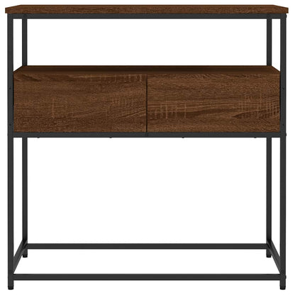 Brown Oak Console Table, 75x40x75 cm, Engineered Wood