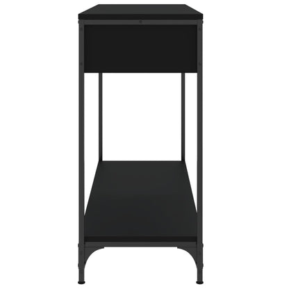 Black Console Table - Engineered Wood, 100x34.5x75 cm