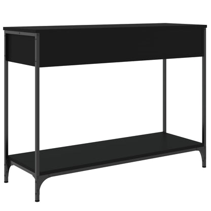 Black Console Table - Engineered Wood, 100x34.5x75 cm