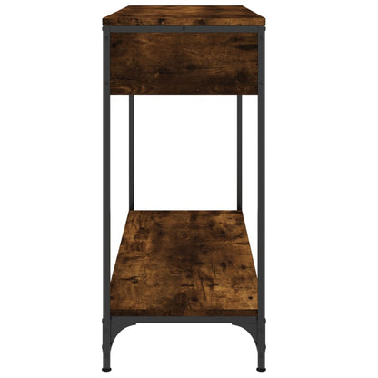 Smoked Oak Console Table - 100x34.5x75 cm in Engineered Wood