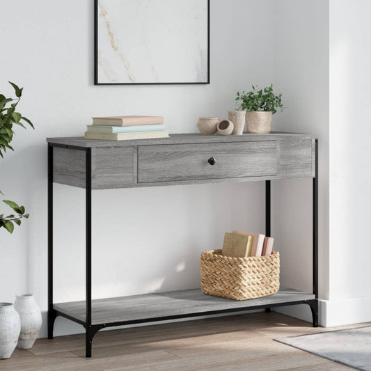 Sonoma Grey Console Table - 100x34.5x75cm Engineered Wood