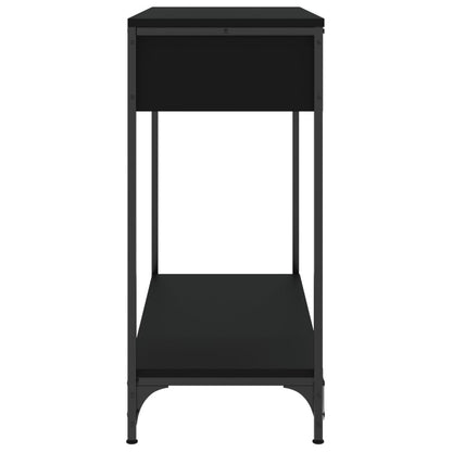 Black Engineered Wood Console Table - 75x34.5x75 cm