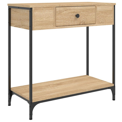 Sonoma Oak Console Table - Engineered Wood, 75x34.5x75cm