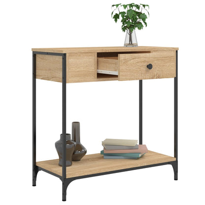 Sonoma Oak Console Table - Engineered Wood, 75x34.5x75cm