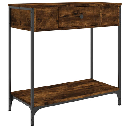 Smoked Oak Console Table - 75x34.5x75 cm - Engineered Wood