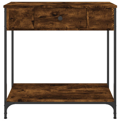 Smoked Oak Console Table - 75x34.5x75 cm - Engineered Wood