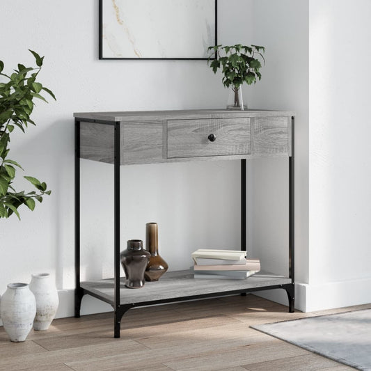 Grey Sonoma Console Table - Engineered Wood 75x34.5x75 cm