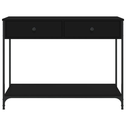 Black Engineered Wood Console Table - 100x34.5x75 cm