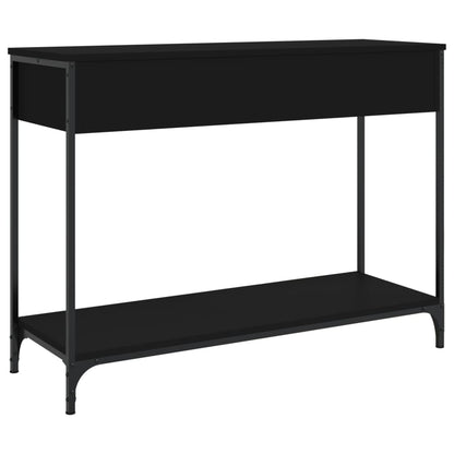 Black Engineered Wood Console Table - 100x34.5x75 cm