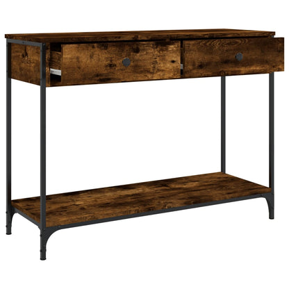 Smoked Oak Console Table 100x34.5x75 cm - Engineered Wood