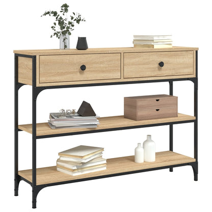 Sonoma Oak Console Table - Engineered Wood, 100x25x75cm