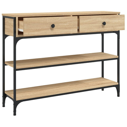 Sonoma Oak Console Table - Engineered Wood, 100x25x75cm