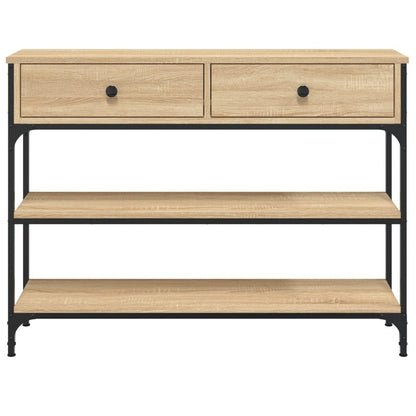 Sonoma Oak Console Table - Engineered Wood, 100x25x75cm