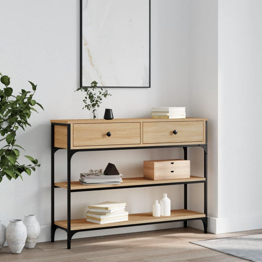 Sonoma Oak Console Table - Engineered Wood, 100x25x75cm