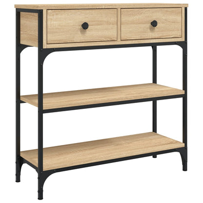 Sonoma Oak Console Table - Engineered Wood, 72.5x25x75 cm