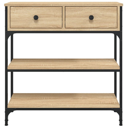 Sonoma Oak Console Table - Engineered Wood, 72.5x25x75 cm