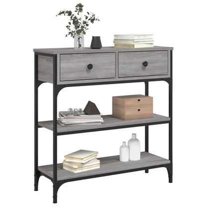 Grey Sonoma Engineered Wood Console Table - 72.5x25x75 cm