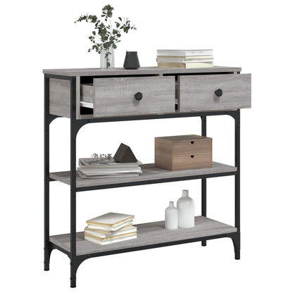 Grey Sonoma Engineered Wood Console Table - 72.5x25x75 cm