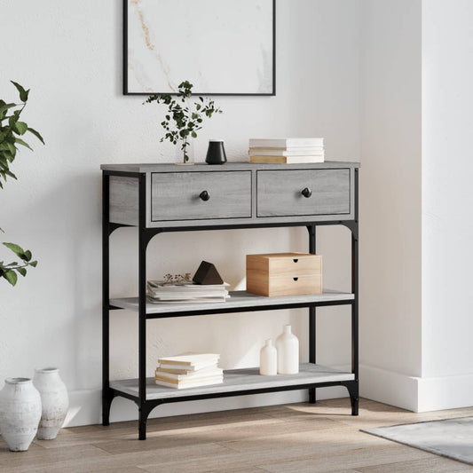 Grey Sonoma Engineered Wood Console Table - 72.5x25x75 cm