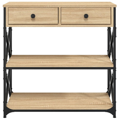 Sonoma Oak Console Table - 75x28x75 cm, Engineered Wood