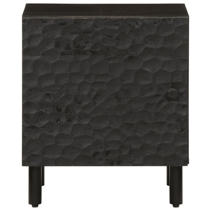 Solid Wood Mango Black Bedside Cabinet 40x33x46 cm