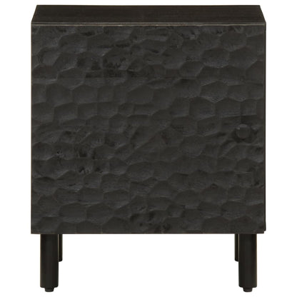 Black Solid Wood Mango Bedside Cabinets, Set of 2, 40x33x46 cm