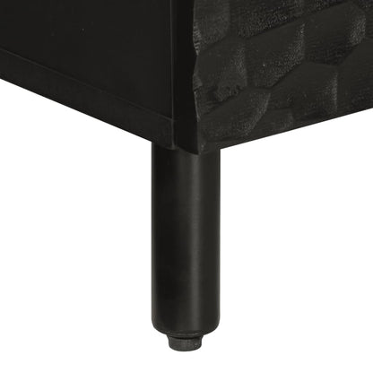 TV Cabinet Black 70x33x46 cm Solid Wood Mango