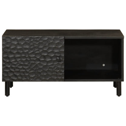 Coffee Table Black 80x50x40 cm Solid Wood Mango