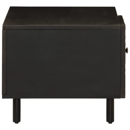 Coffee Table Black 80x50x40 cm Solid Wood Mango
