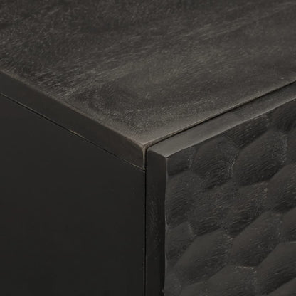 Coffee Table Black 80x50x40 cm Solid Wood Mango