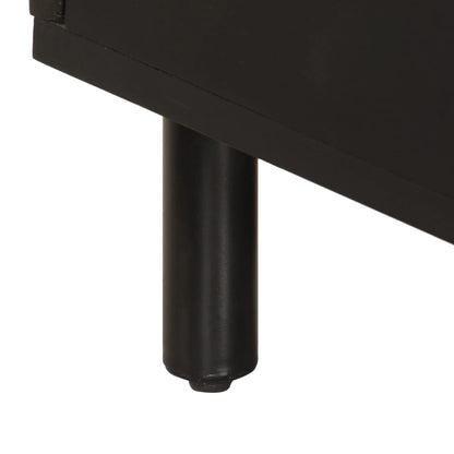 Coffee Table Black 80x50x40 cm Solid Wood Mango